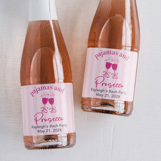 Pajamas and Prosecco Champagne Labels