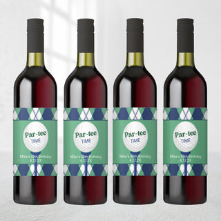 Par-tee Golf Personalized Wine Labels