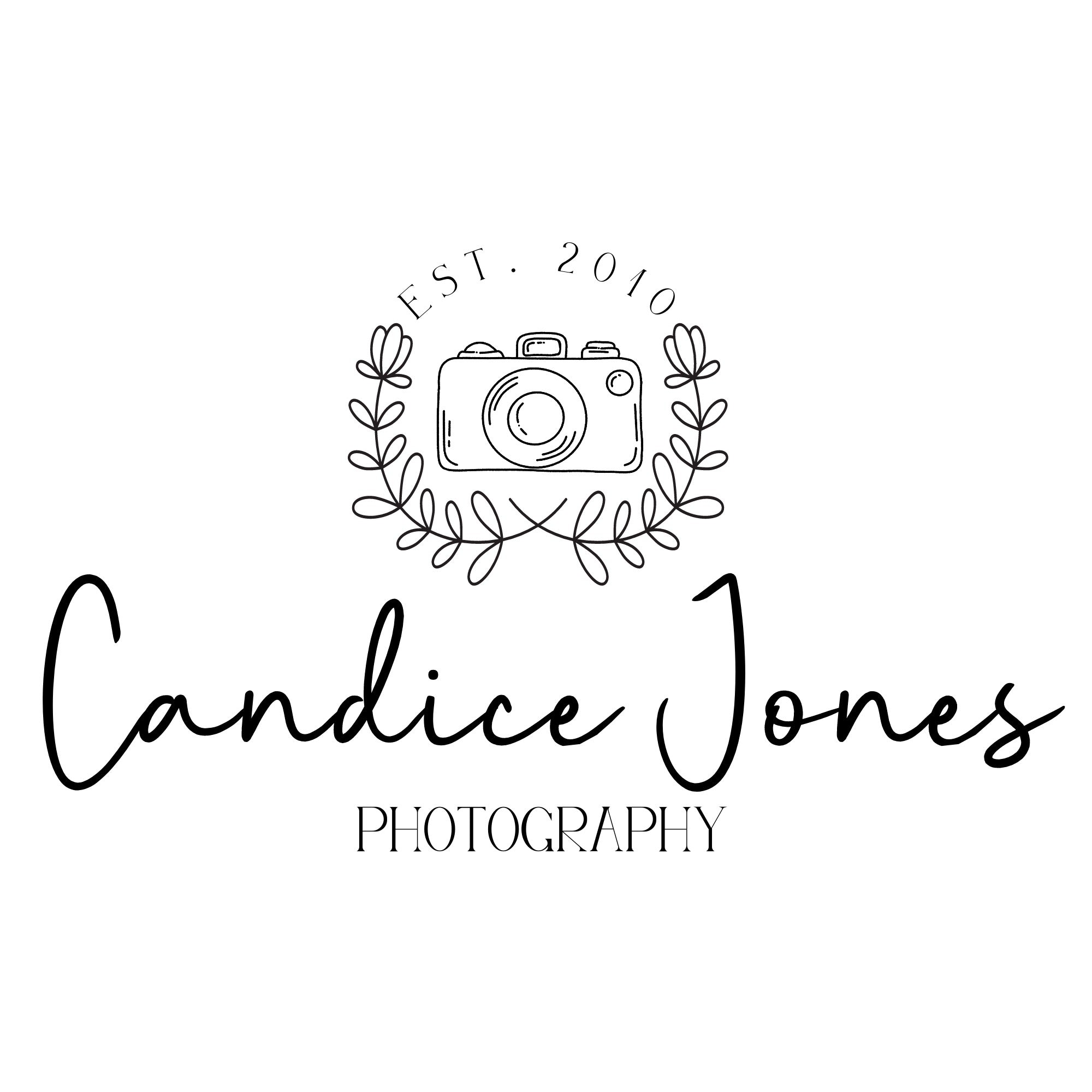 Simple line art wedding photography logo design Vector Image