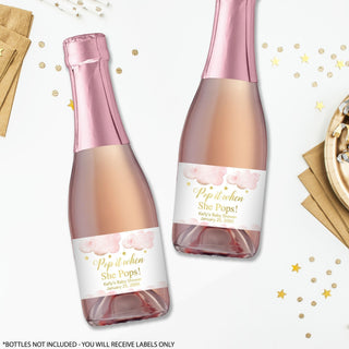 Pop it When She Pops Twinkle Pink Champagne Labels