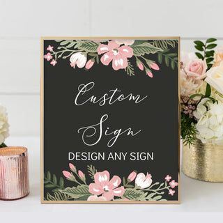 Pretty Botanical Printable Custom Sign