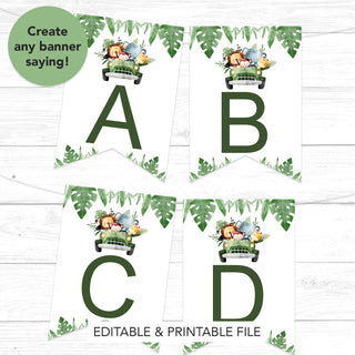 Safari Animal Printable Banner