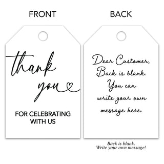Thank You for Celebrating With Us Script Tags