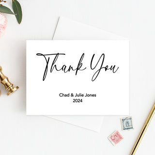 Script Personalized Thank You Cards