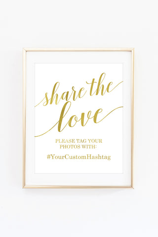 Share the Love Hashtag Sign