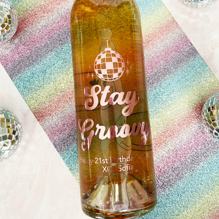 Stay Groovy Foil Wine Bottle Label