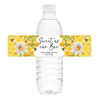 Sweet as Can Bee Water Bottle Labels