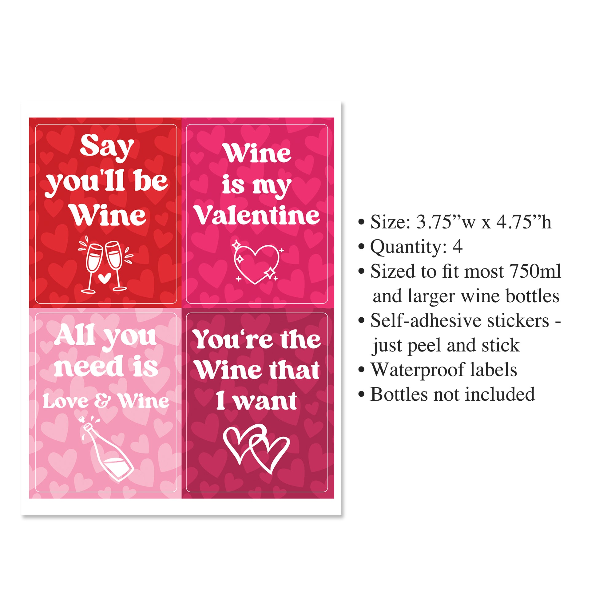 Valentine's Day Wine Bottle Labels – Chicfetti Valentine's Day Wine Bottle Labels – Chicfetti