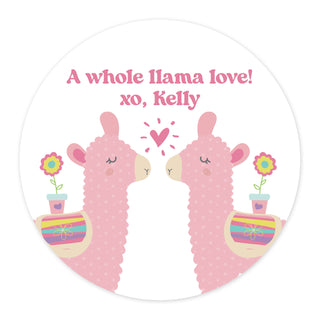 A Whole Llama Love Valentine Stickers