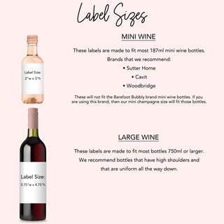 Boho Floral Wine Labels