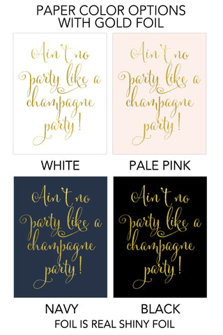 four different types of gold foil on a white background