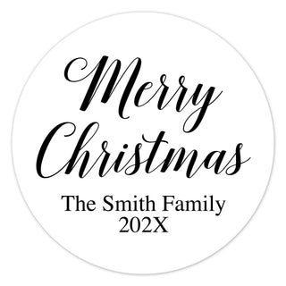 a merry christmas sticker with the words merry christmas on it