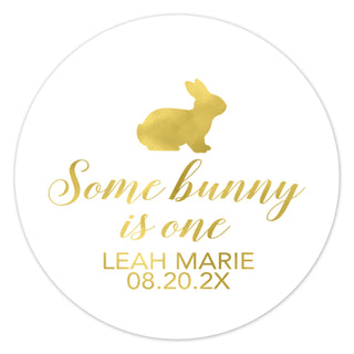 some bunny is one sticker on a white background