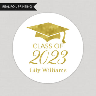 a class of 202 sticker with a graduation cap on it