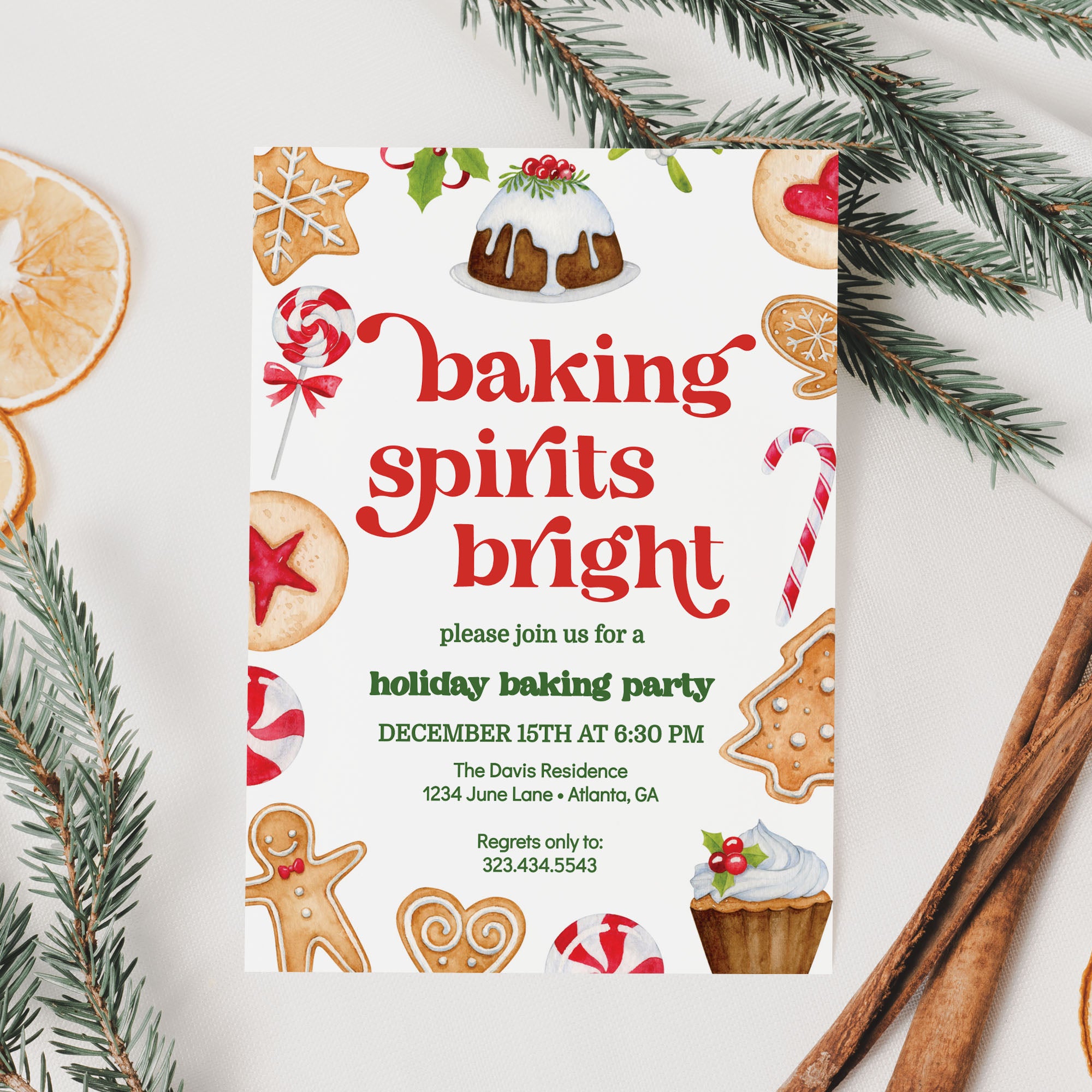 Baking Spirits Bright Invitations – Chicfetti baking-spirits-bright-invitations-chicfetti