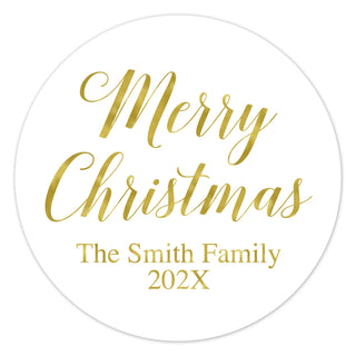a merry christmas sticker with the words merry christmas on it