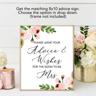 Light Pink Floral Advice for the Bride Cards Cards (24 Ct.)