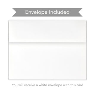 a white envelope with the envelope included