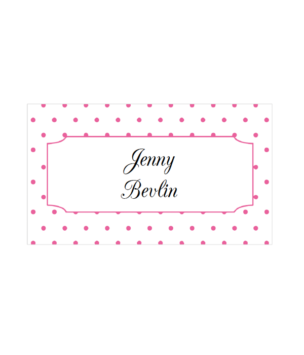 Free Printable Polka Dot Wedding Place Cards from @chicfettiwed