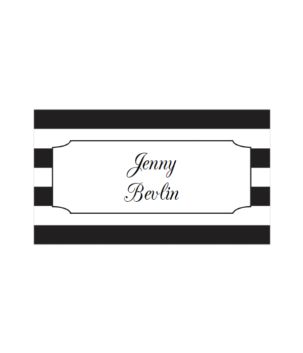 Free Printable Striped Wedding Place Cards from @chicfettiwed