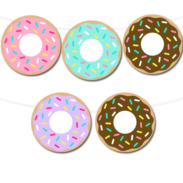Free Printable Donut Banner from @chicfetti