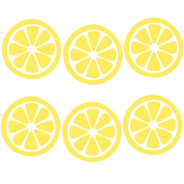 Free Printable Lemon Party Garland from @chicfetti