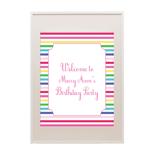 Free Printable Happy Stripes Party Sign from @chicfetti