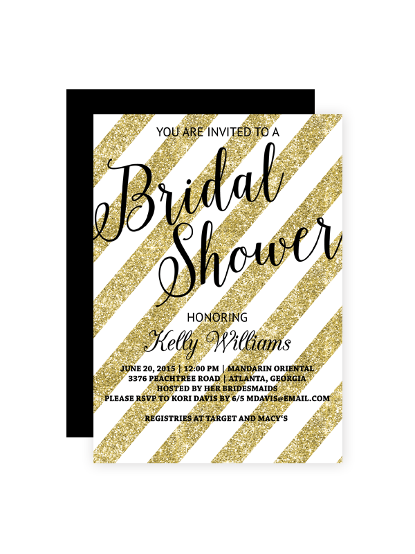 Free Printable Glitter Bridal Shower Invitation Templates