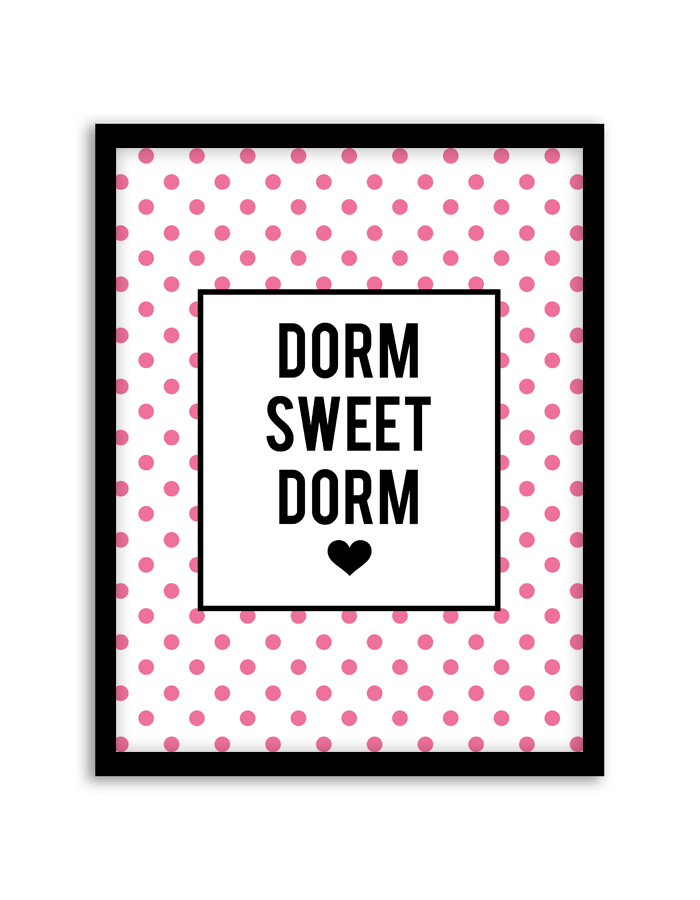 Download Free Printable Dorm Sweet Dorm Wall Art