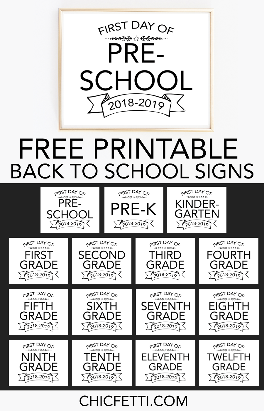 First Day Of School Free Printables Pdf