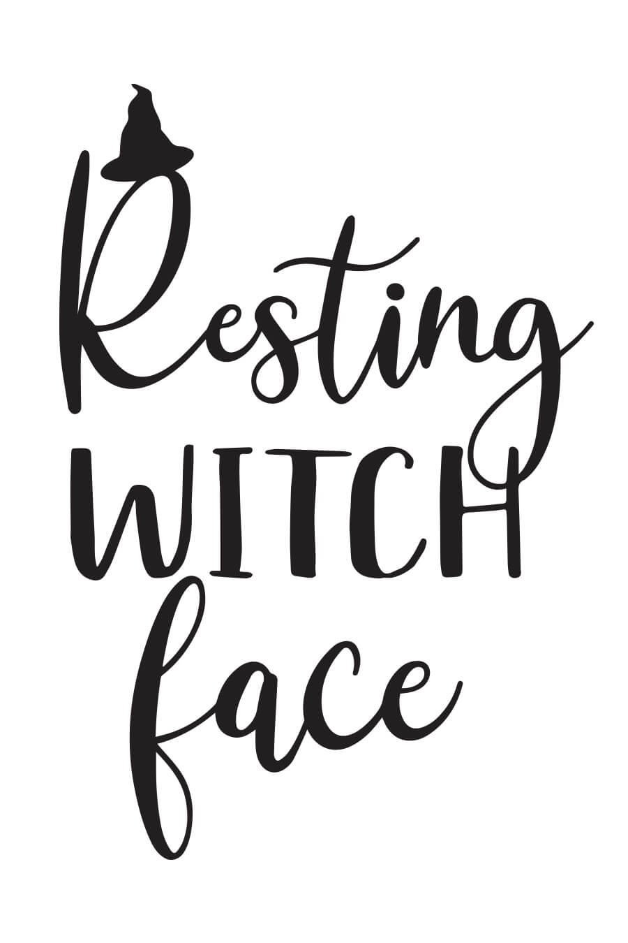 Resting Witch Face SVG File - Chicfetti