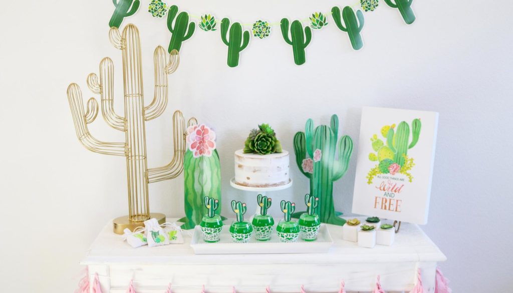 Baby Shower Themes for Girls - Cactus Baby Shower