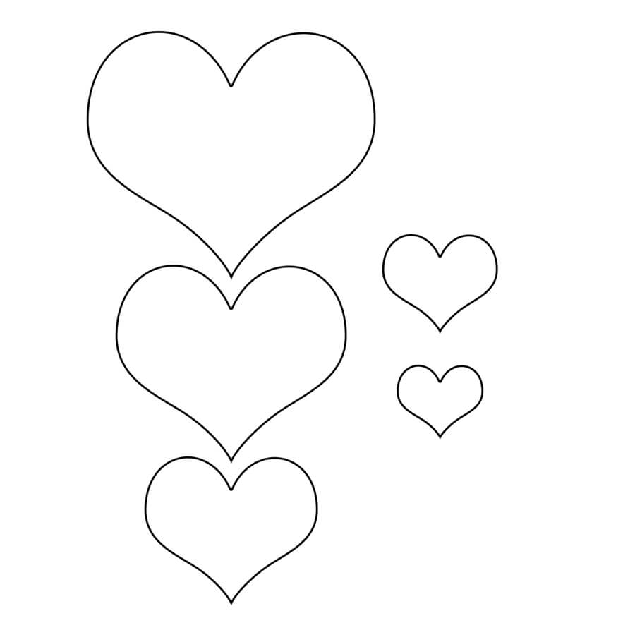 Printable Heart Templates Different Sizes